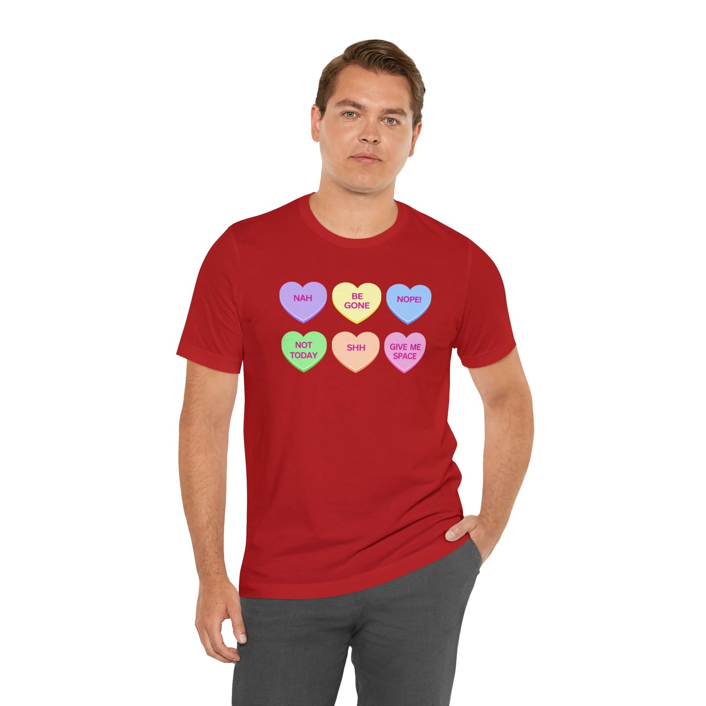 Funny Conversation Heart Unisex Jersey Short Sleeve Tee