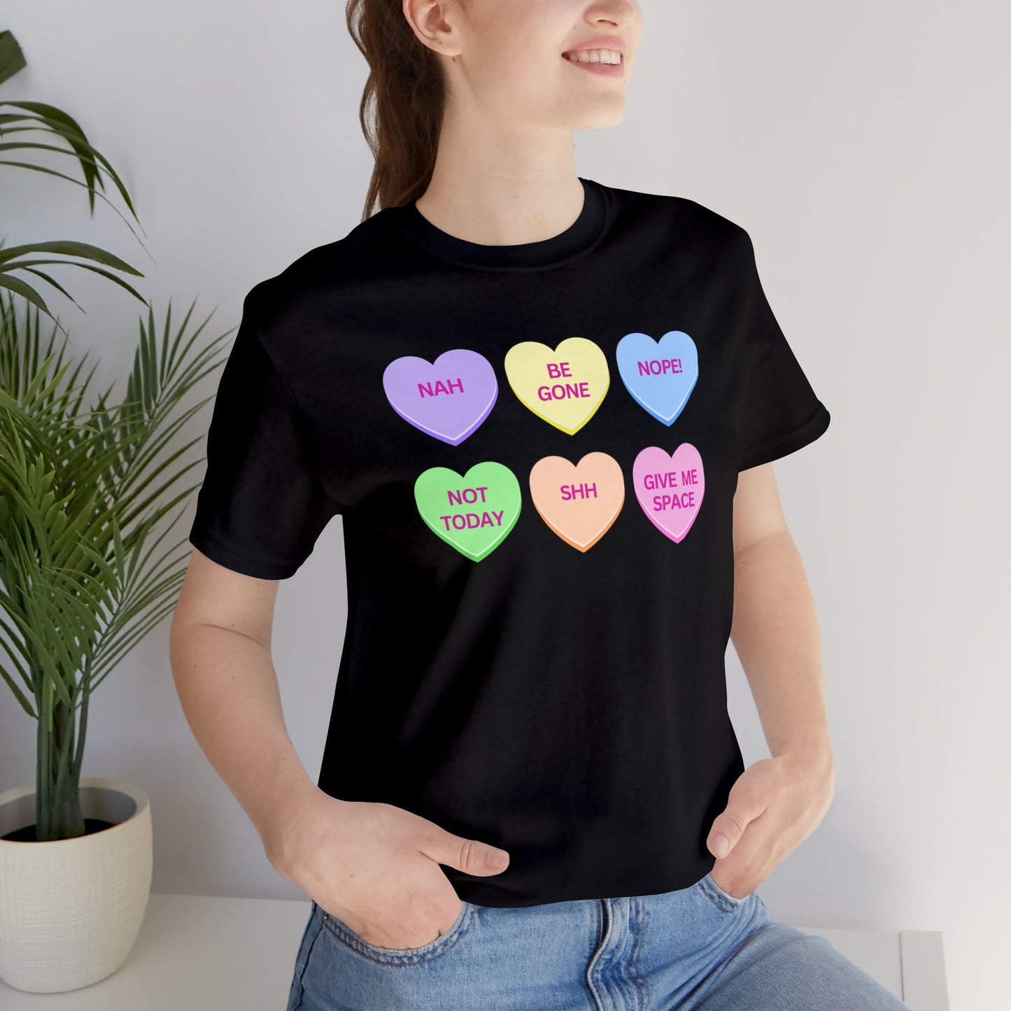 Funny Conversation Heart Unisex Jersey Short Sleeve Tee