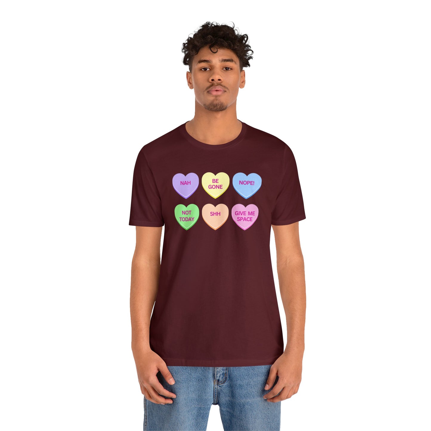 Funny Conversation Heart Unisex Jersey Short Sleeve Tee