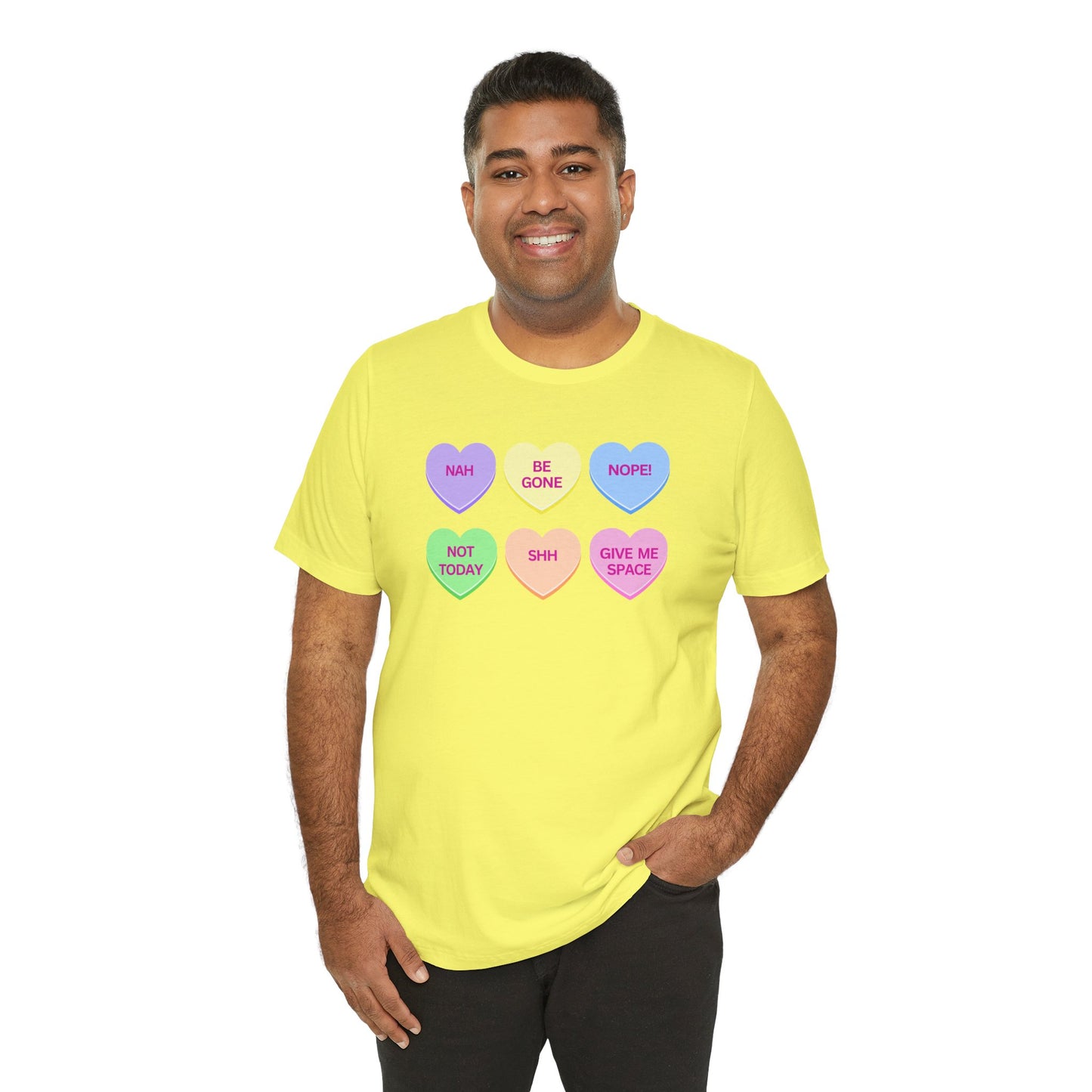 Funny Conversation Heart Unisex Jersey Short Sleeve Tee