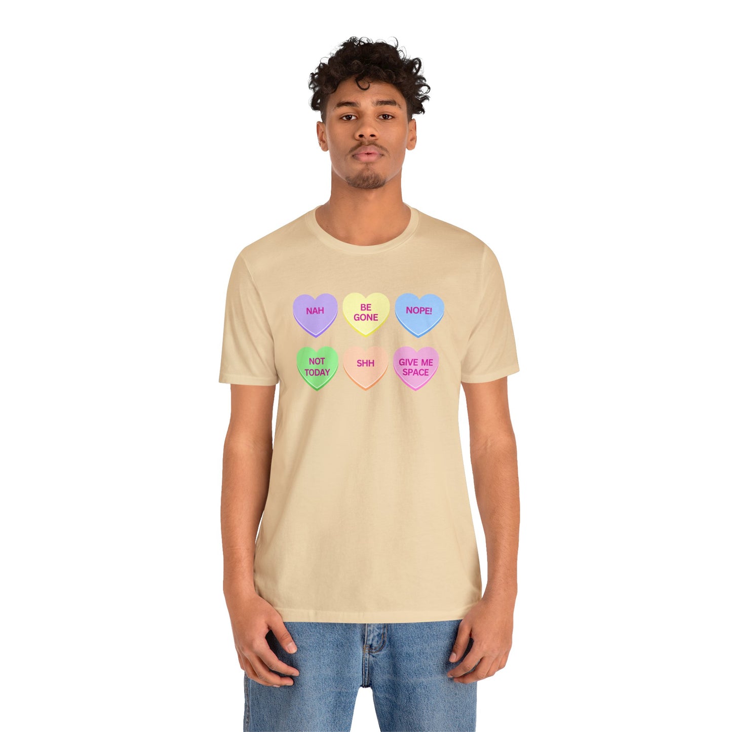 Funny Conversation Heart Unisex Jersey Short Sleeve Tee