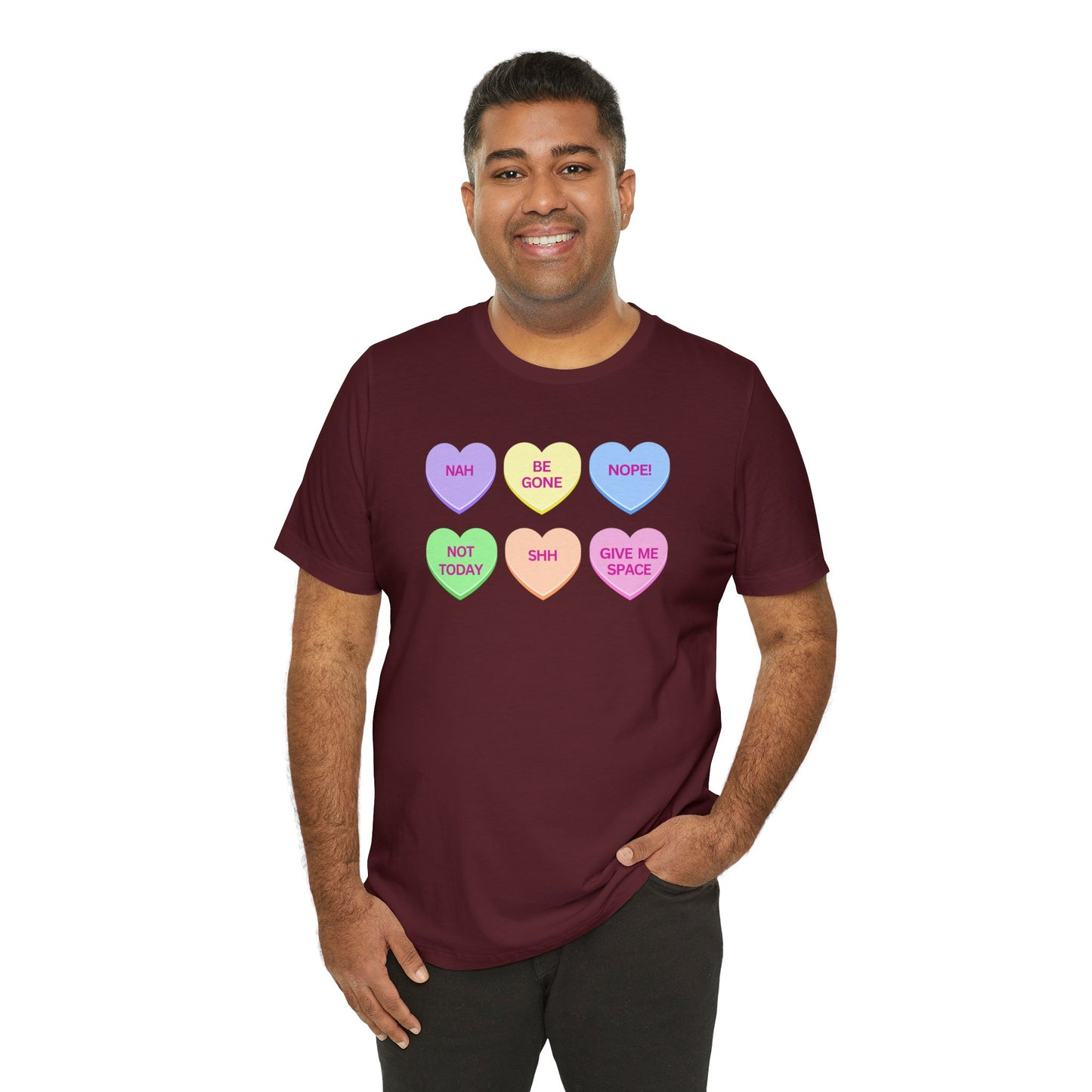 Funny Conversation Heart Unisex Jersey Short Sleeve Tee