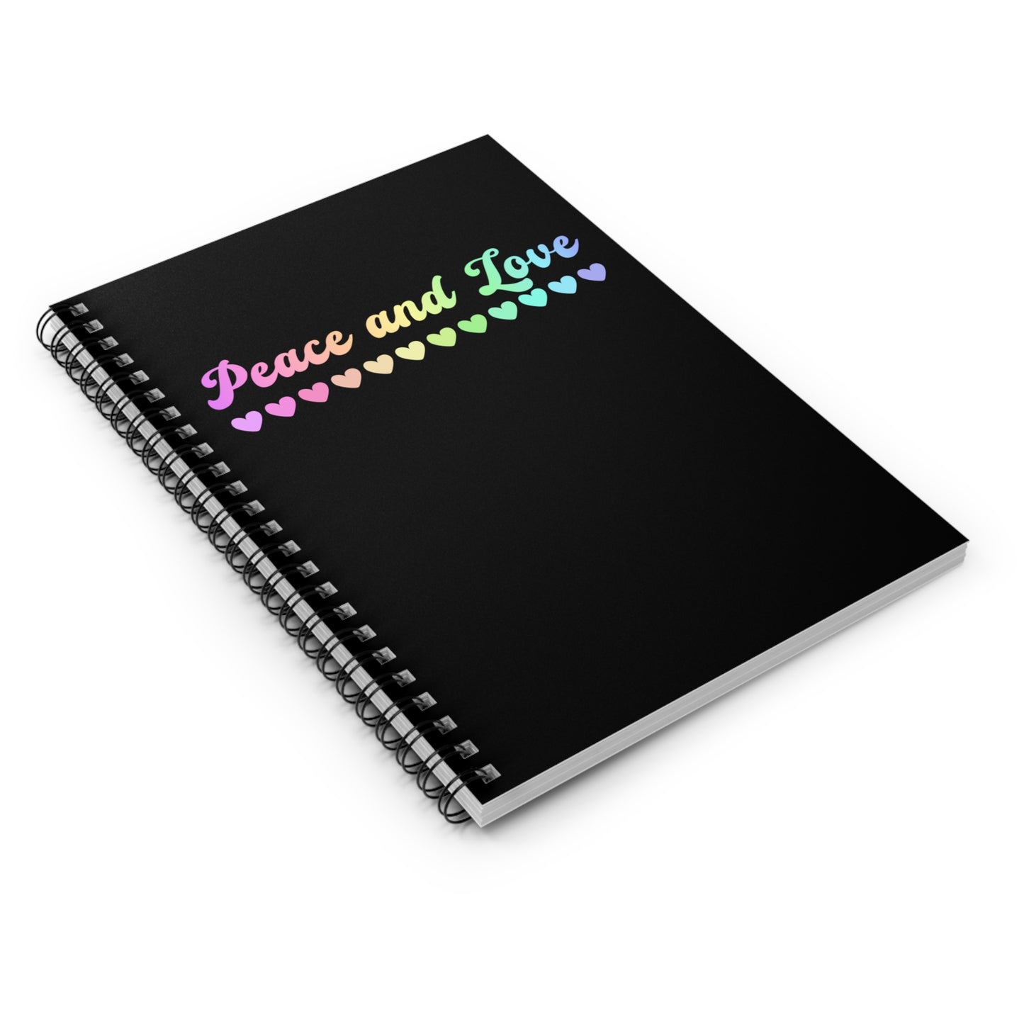 Peace and Love Spiral Notebook - Ruled Line