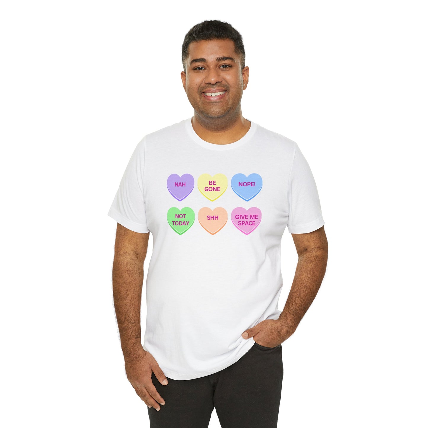 Funny Conversation Heart Unisex Jersey Short Sleeve Tee