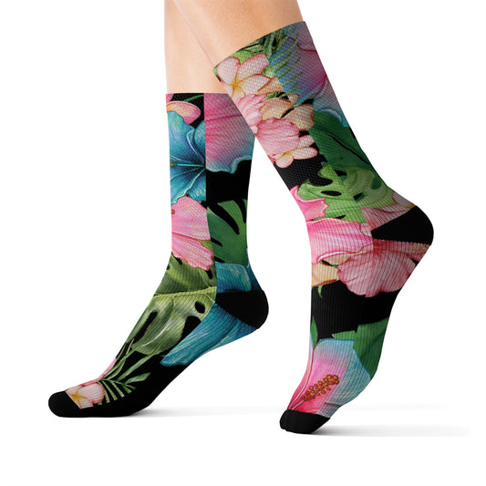 Hibiscus Sublimation Socks