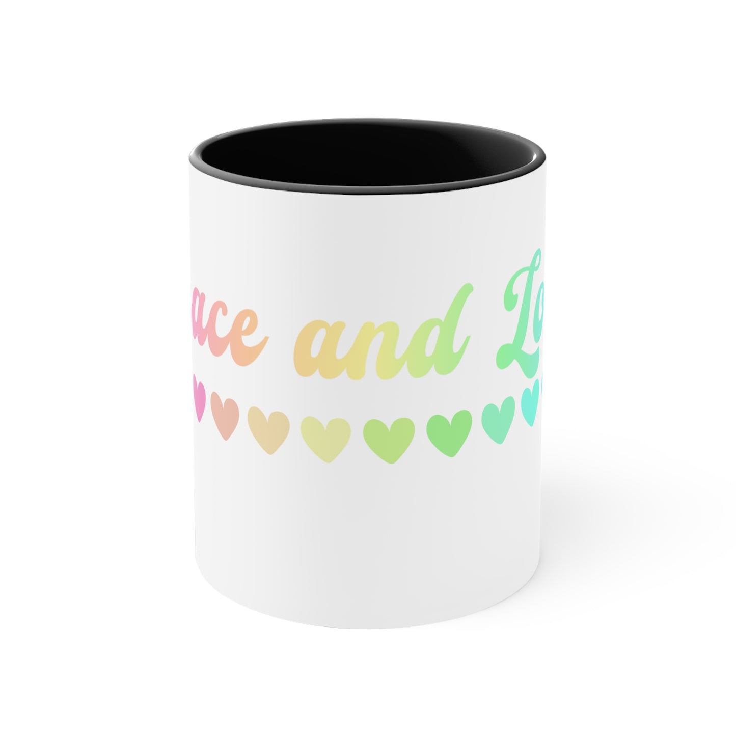 Peace and Love Coffee Mug, 11oz