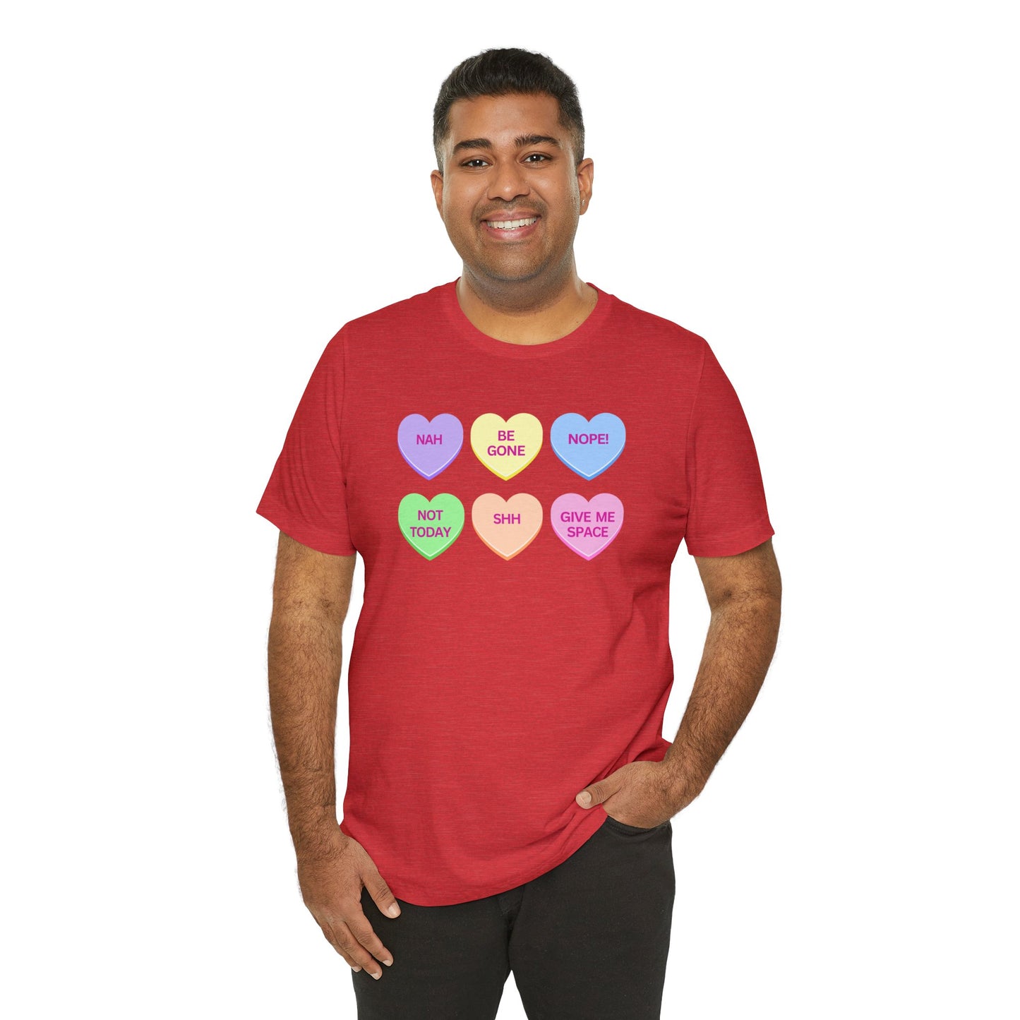 Funny Conversation Heart Unisex Jersey Short Sleeve Tee