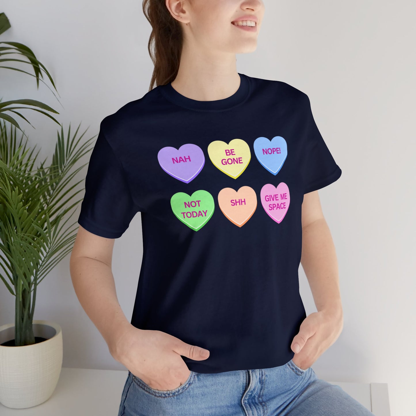 Funny Conversation Heart Unisex Jersey Short Sleeve Tee