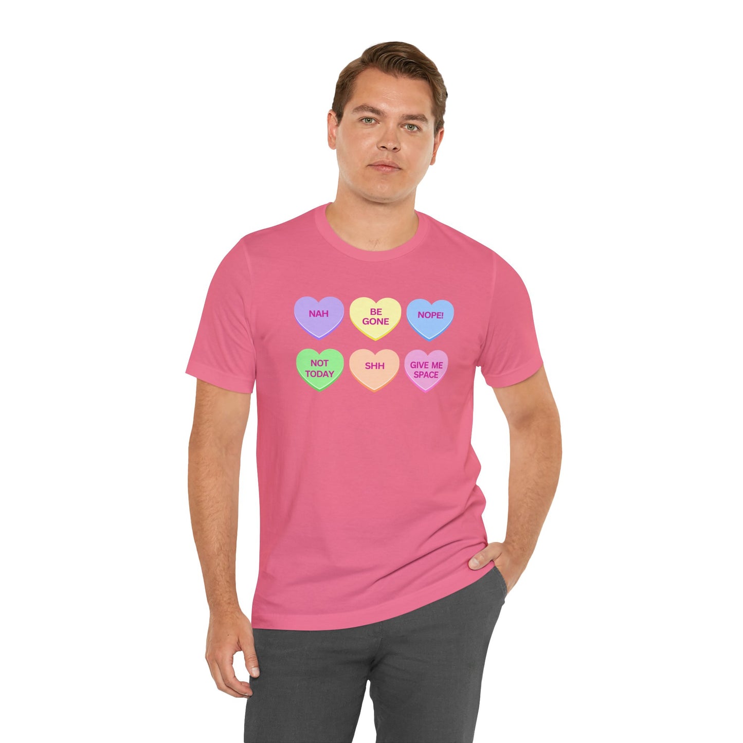 Funny Conversation Heart Unisex Jersey Short Sleeve Tee