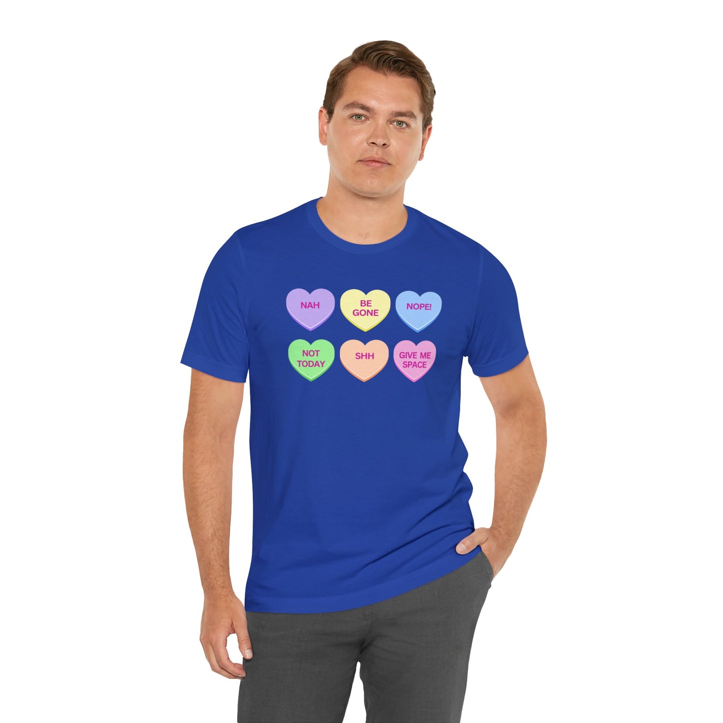 Funny Conversation Heart Unisex Jersey Short Sleeve Tee