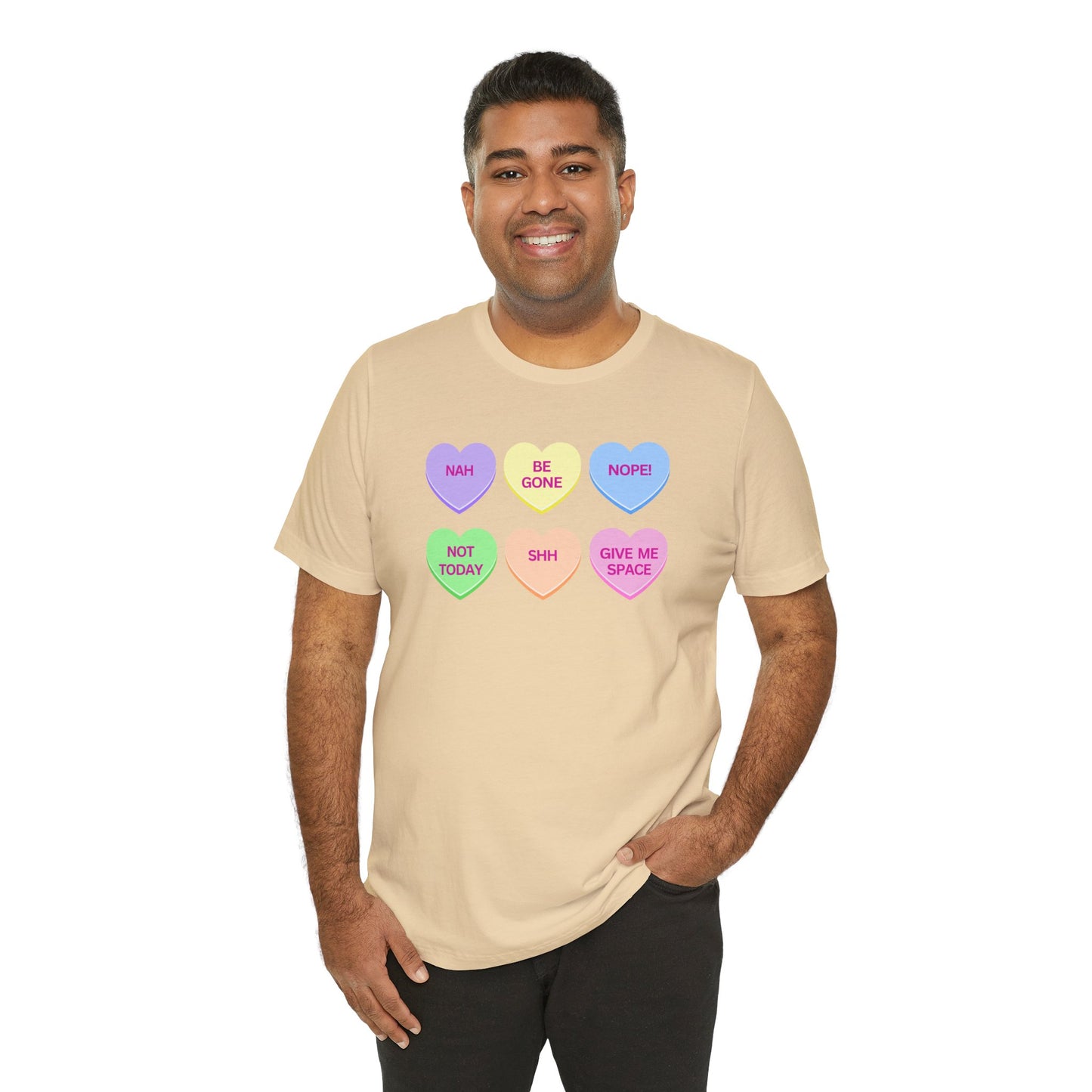 Funny Conversation Heart Unisex Jersey Short Sleeve Tee