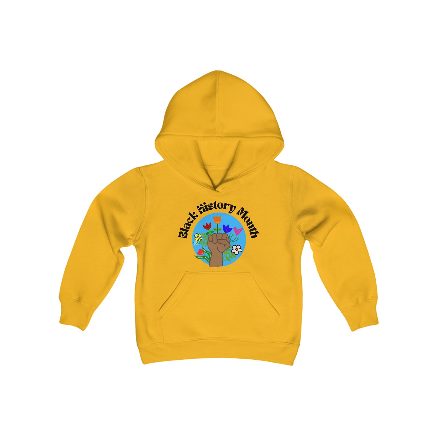 BHM Fist & Flowers Kids Hoodie