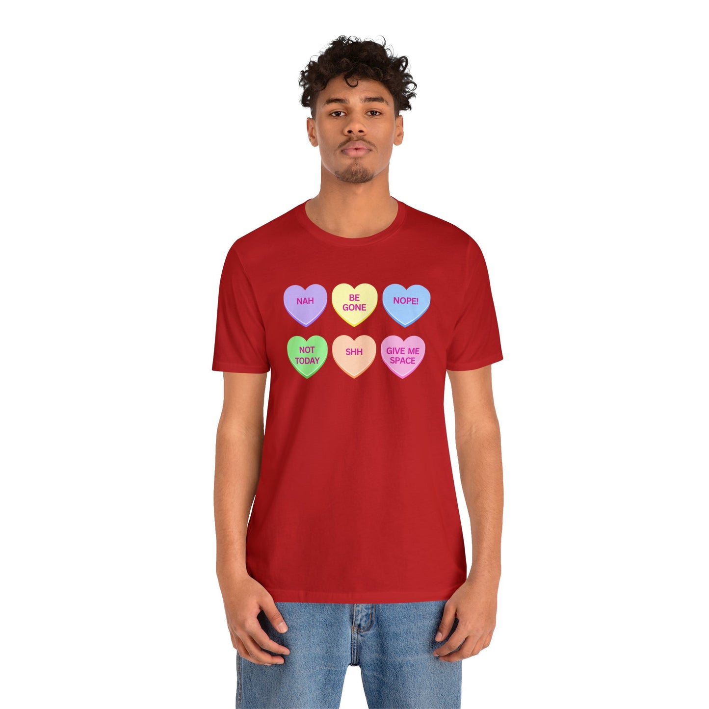 Funny Conversation Heart Unisex Jersey Short Sleeve Tee