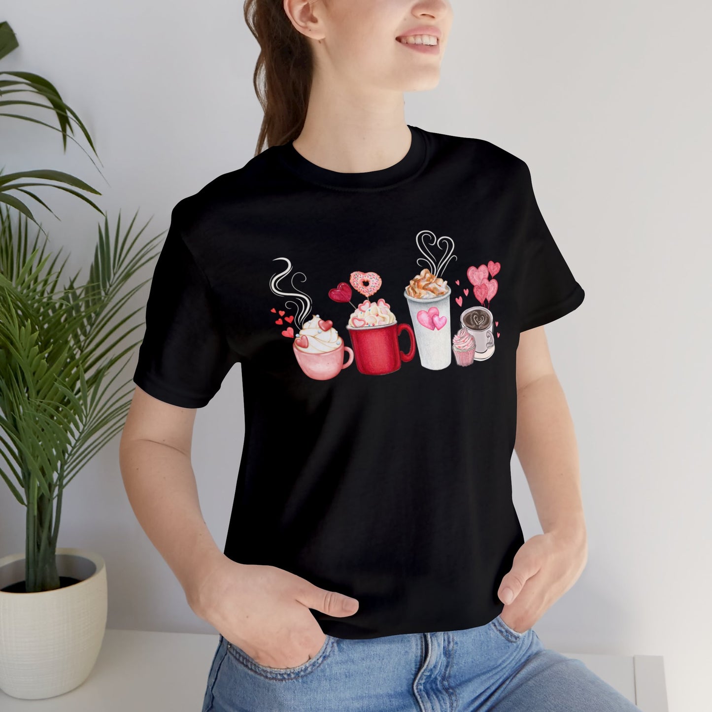 Valentines Coffee Unisex Short Sleeve Tee