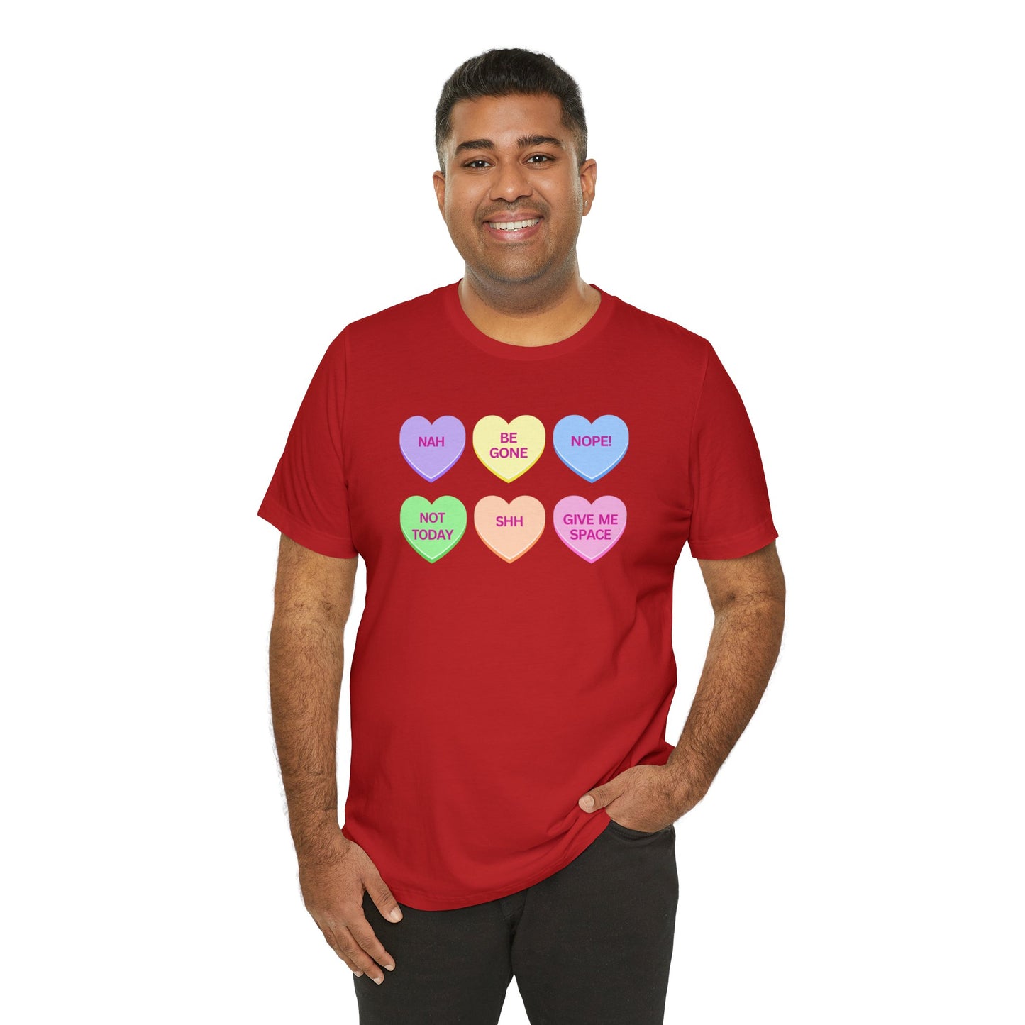 Funny Conversation Heart Unisex Jersey Short Sleeve Tee