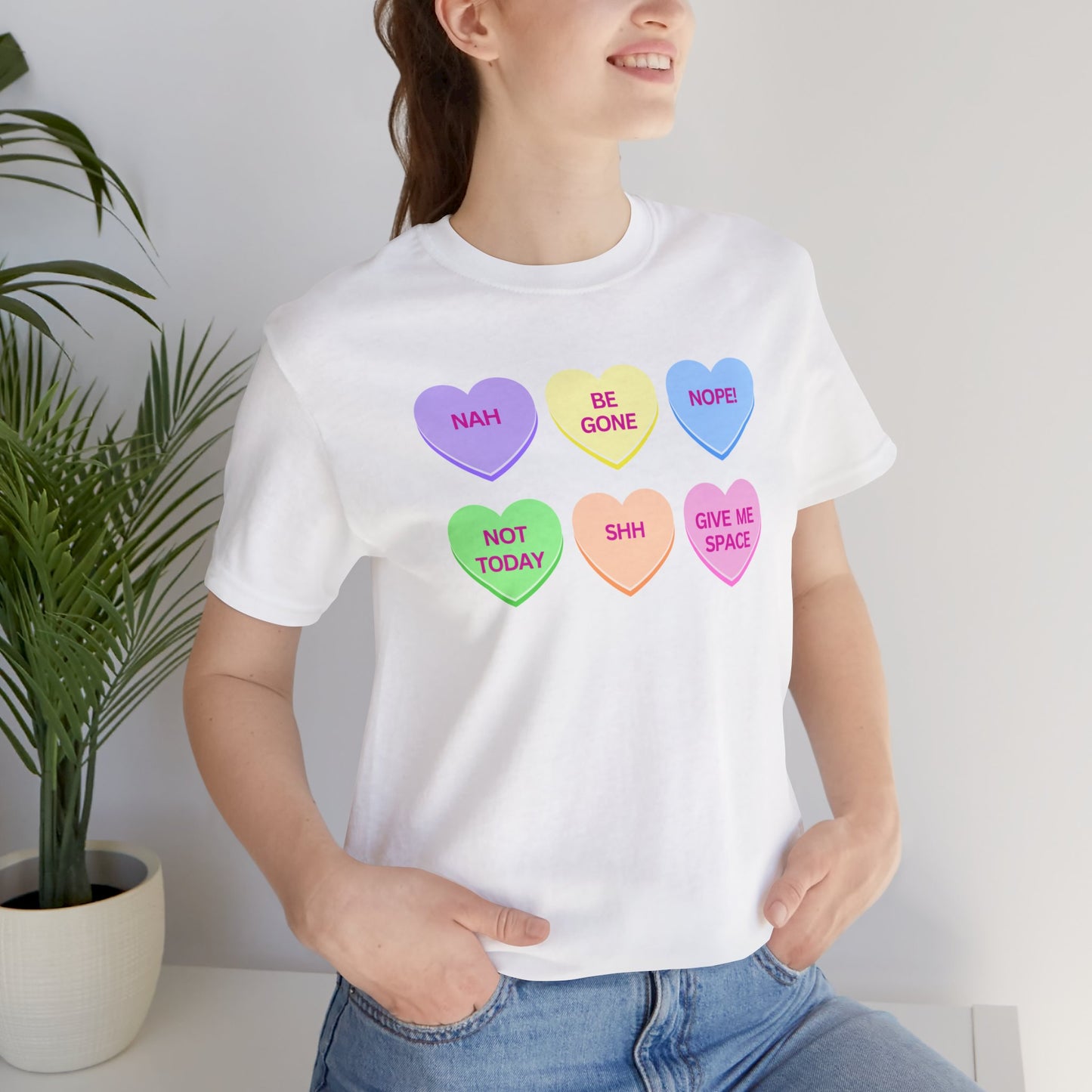 Funny Conversation Heart Unisex Jersey Short Sleeve Tee