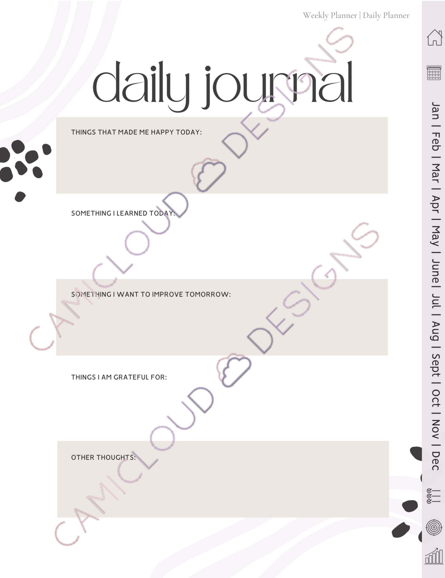 Self Care Planner