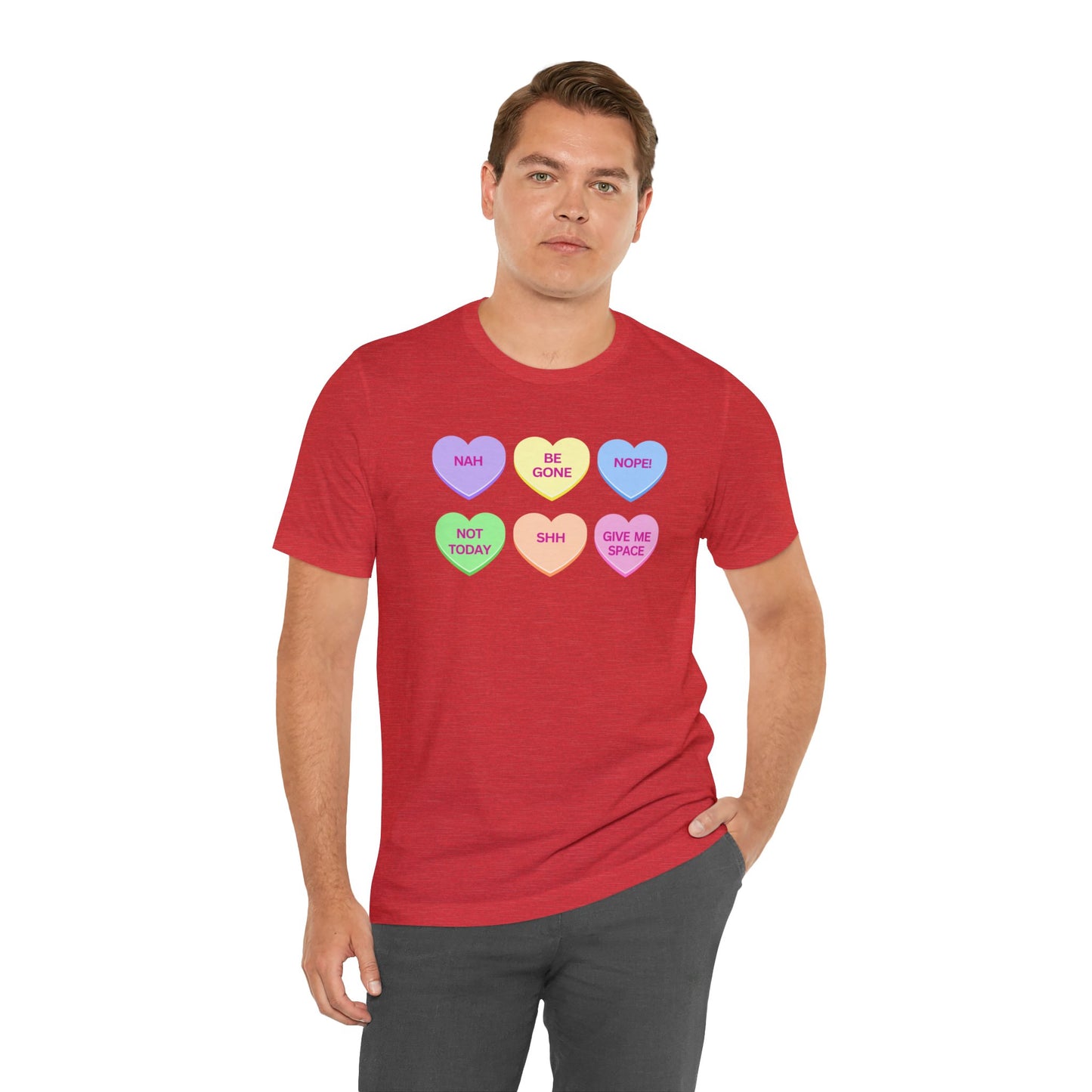 Funny Conversation Heart Unisex Jersey Short Sleeve Tee