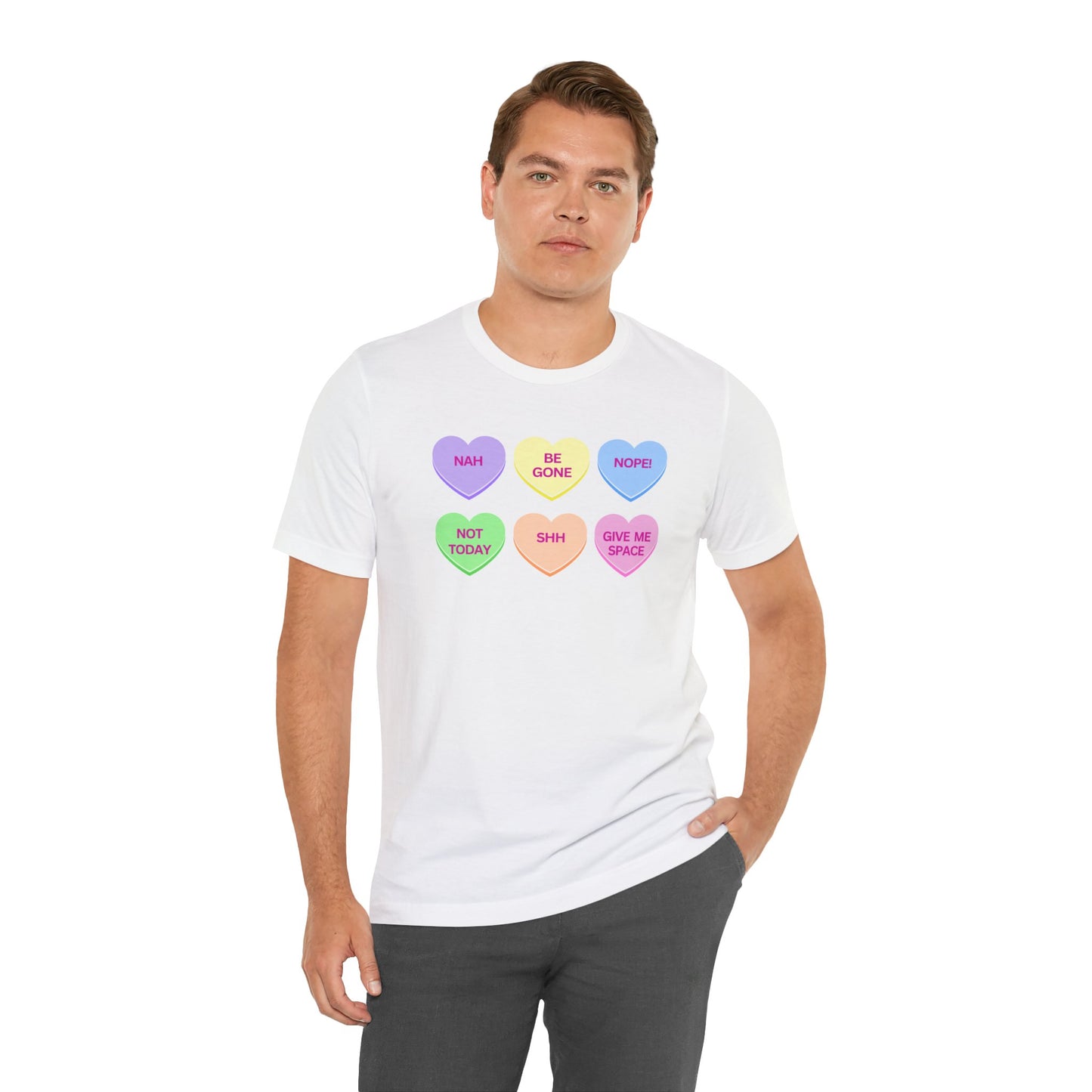 Funny Conversation Heart Unisex Jersey Short Sleeve Tee