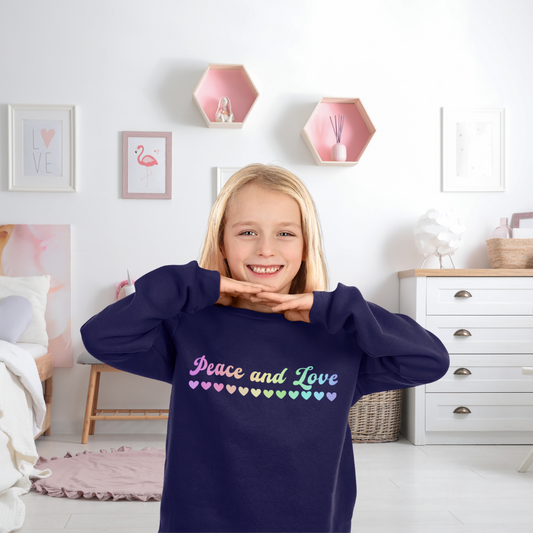 Peace and Love Kids Sweatshirt