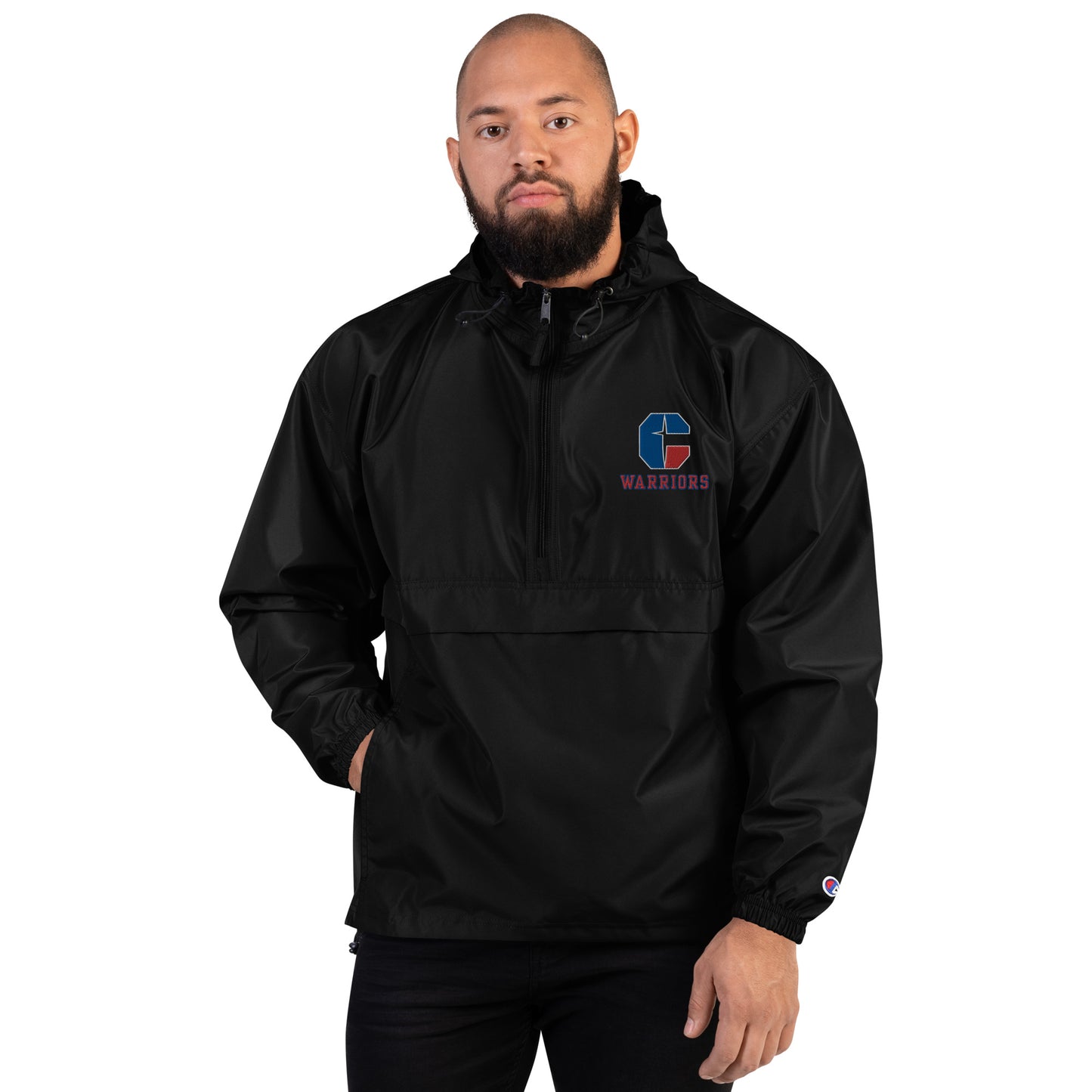 Embroidered Warriors Champion Packable Jacket