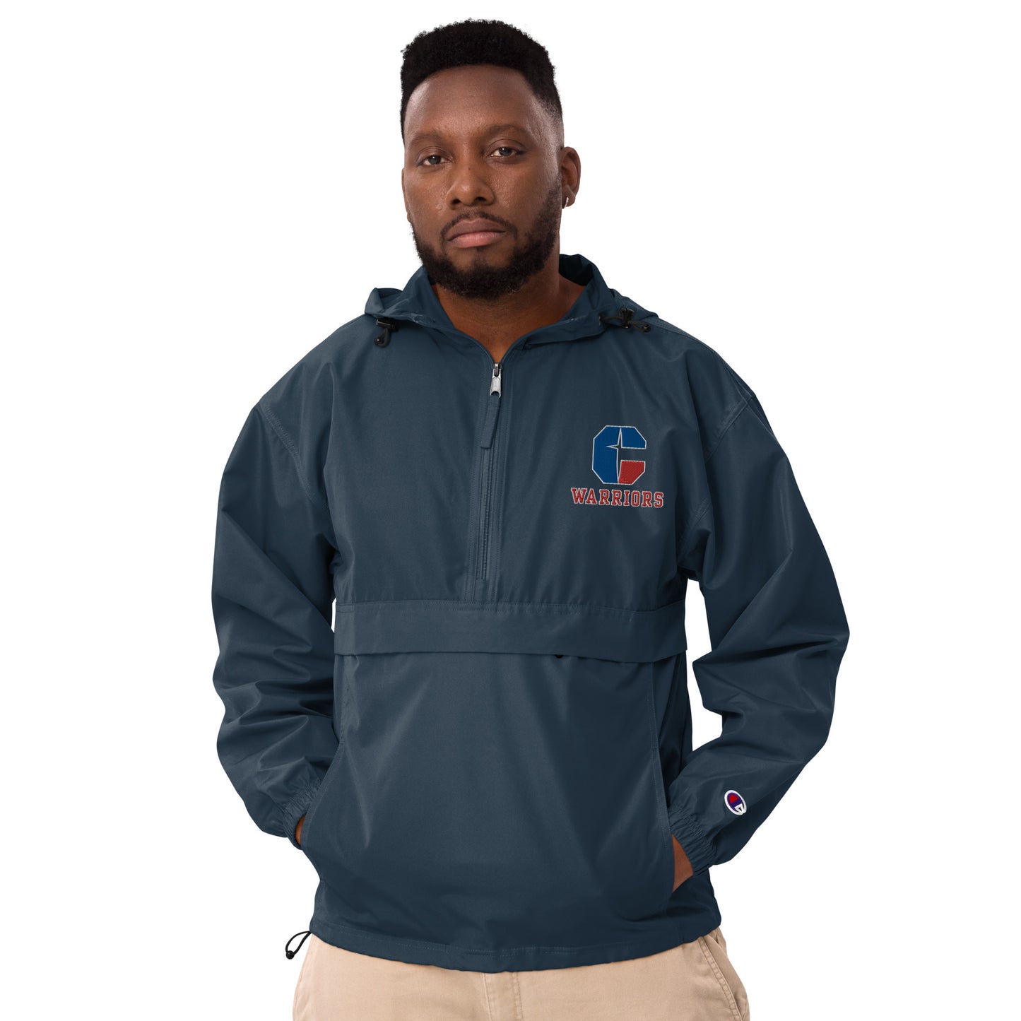 Embroidered Warriors Champion Packable Jacket