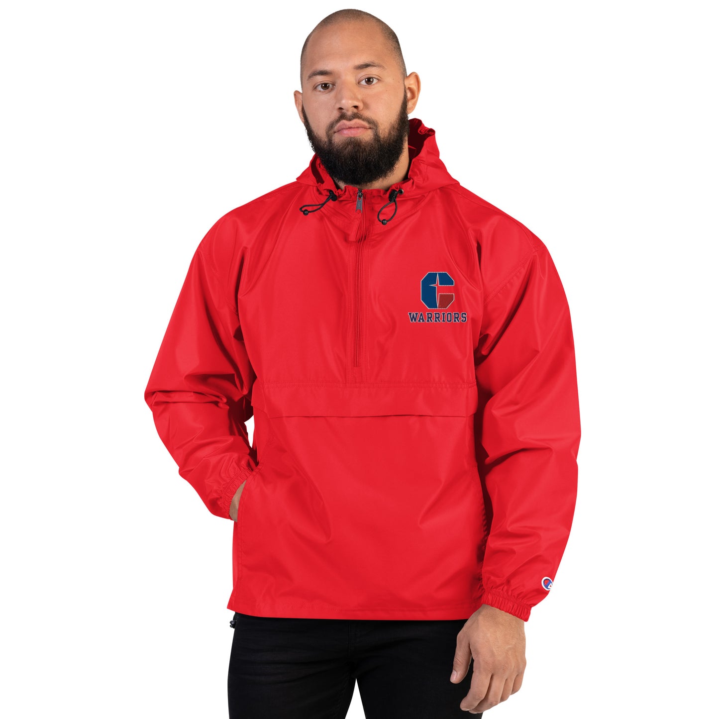 Embroidered Warriors Champion Packable Jacket