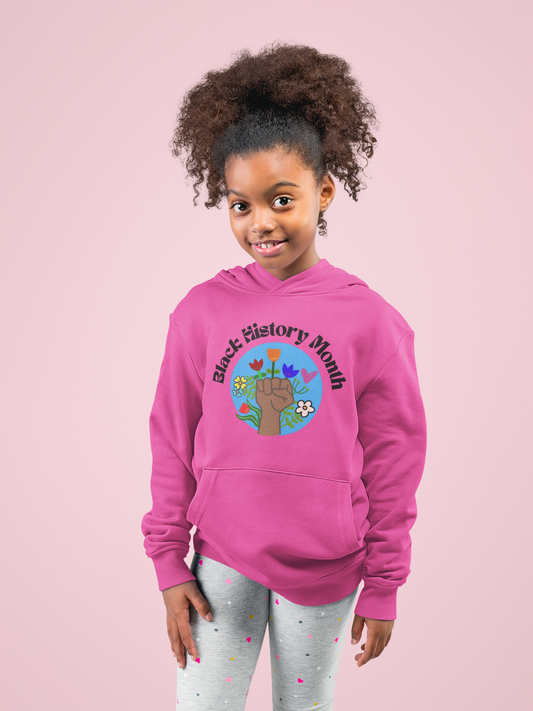 BHM Fist & Flowers Kids Hoodie