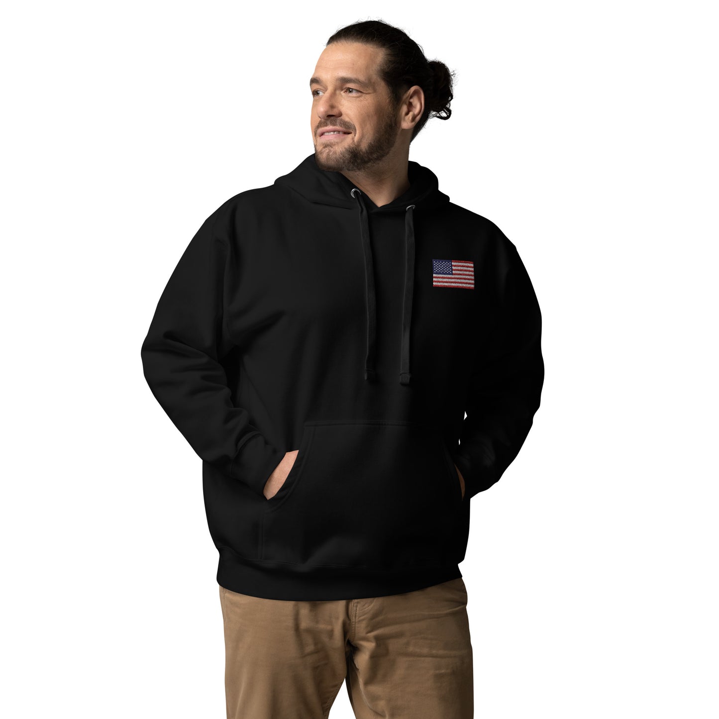 US Flag Embroidered Hoodie